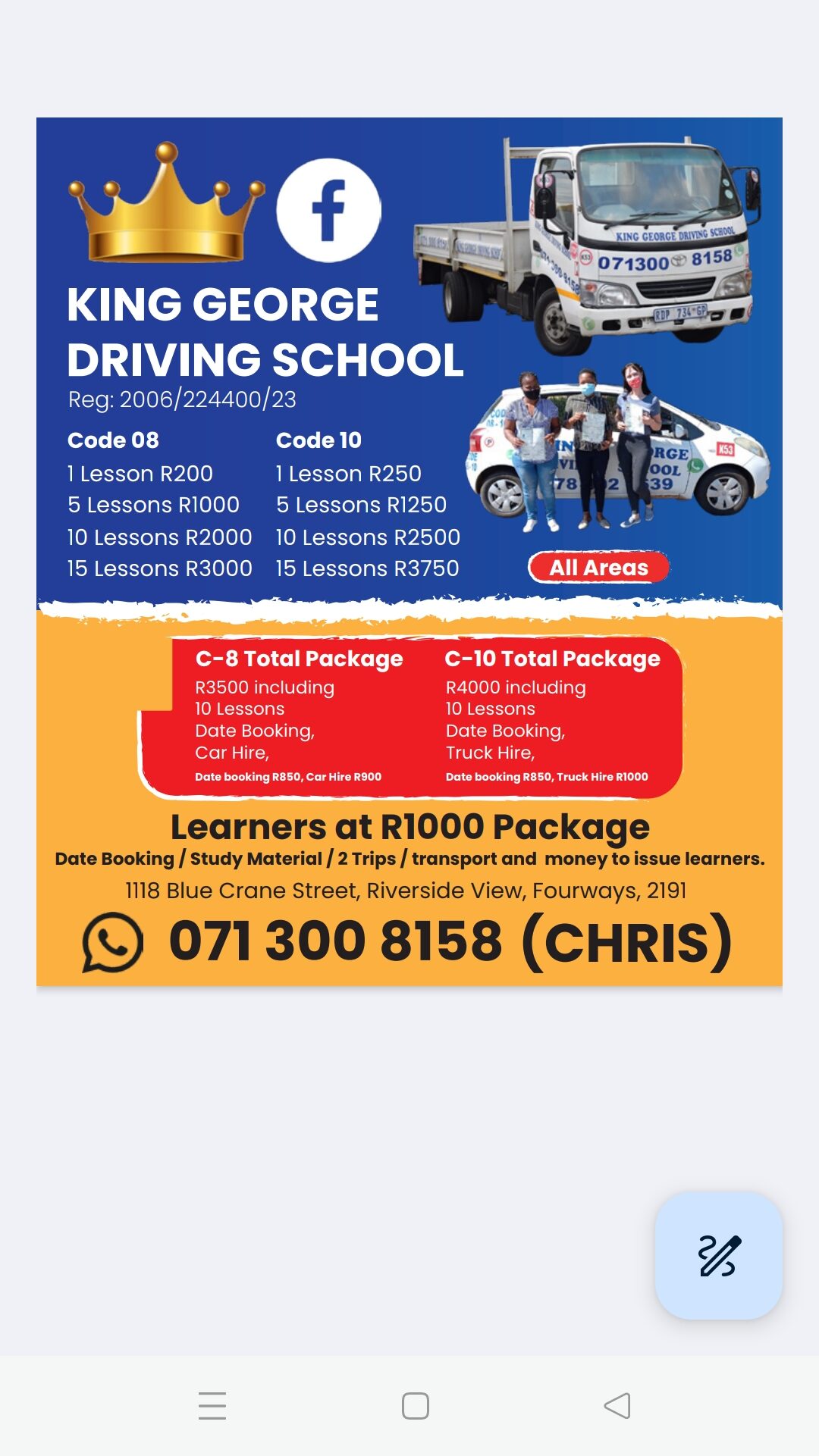 Please enquire with King George.